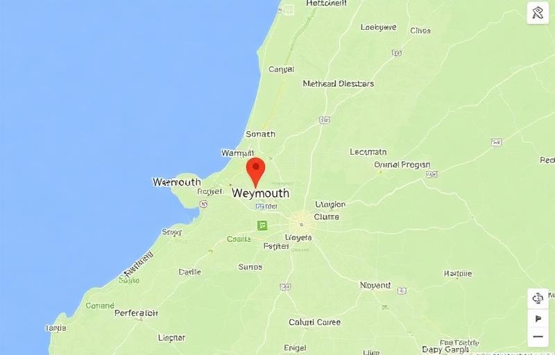 Map showing Weymouth Subsidence office location in Weymouth, Dorset